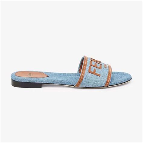 fendi mani slides|denim fendi slides.